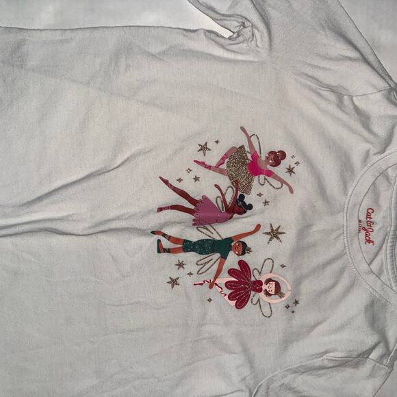 Lot of 3 Cat & Jack Girls 7/8 Top Holiday School Casual Everyday Basic Christmas - Picture 12 of 16